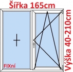 Dvoukdl Okna FIX + OS - ka 165cm